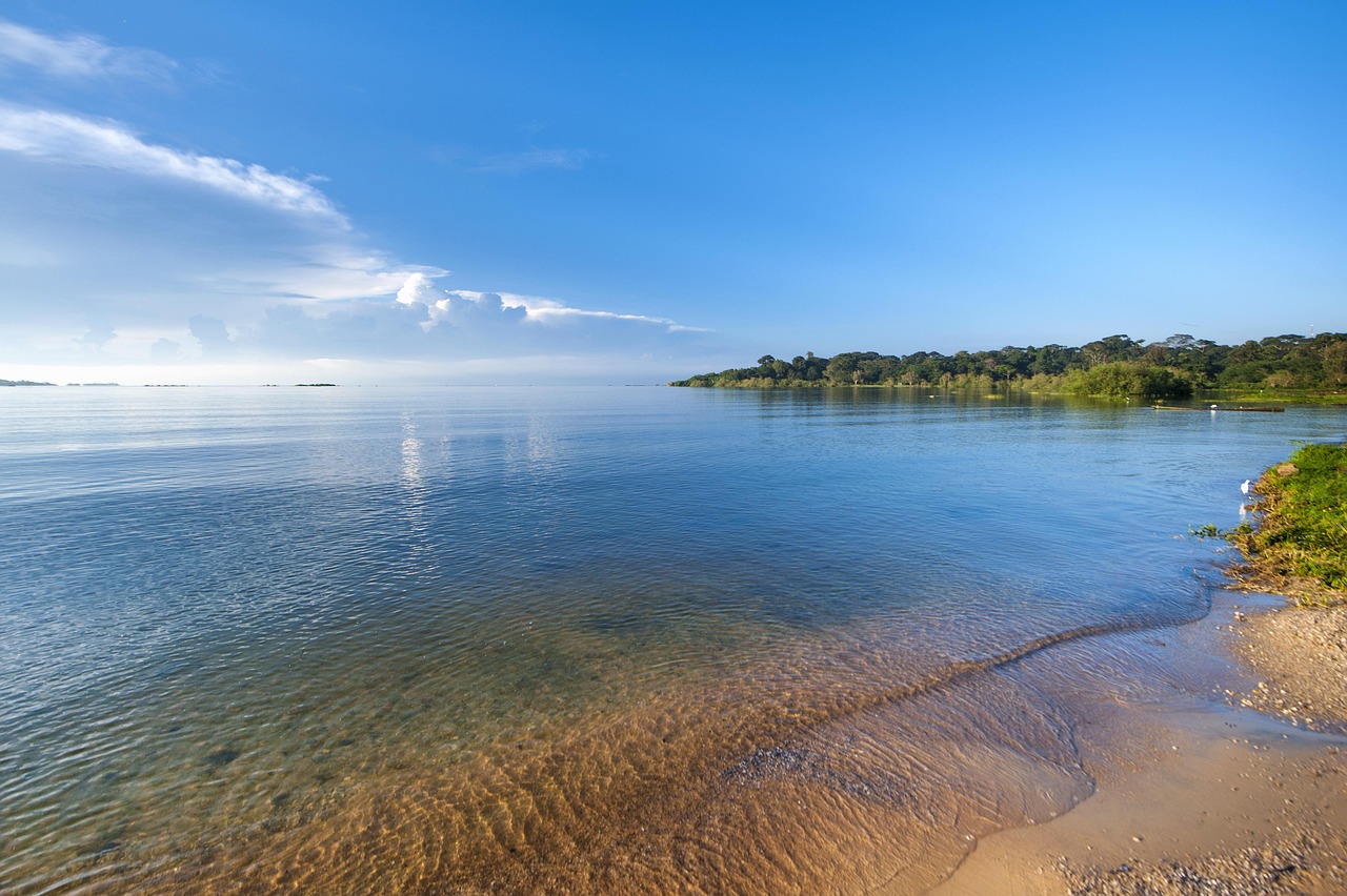 Uganda travel landscape near Lake Victoria