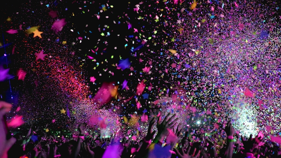 Uganda concert crowd at night