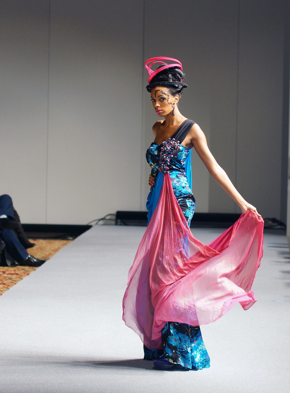 African fashion runway model